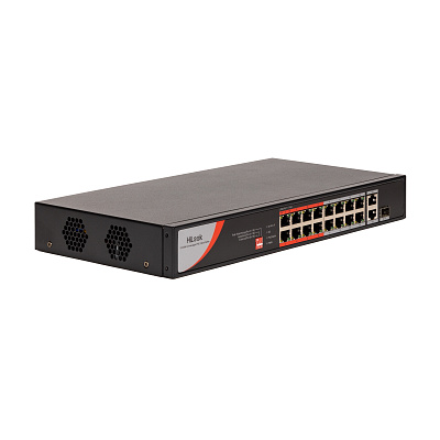 картинка HiLook NS-0318P-130(C) Коммутатор 16-портовый неуправляемый PoE от компании Intant